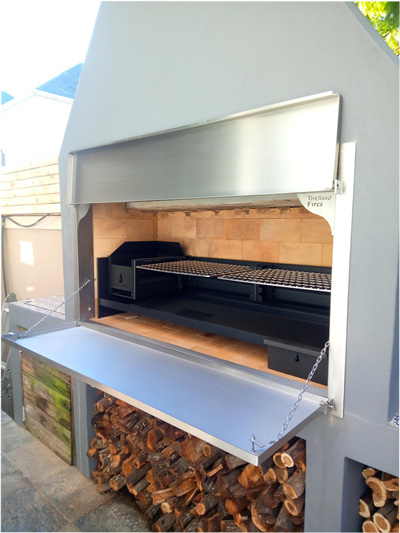 De Luxe Stainless Steel Frame and doors - with m/s ashpanbraai